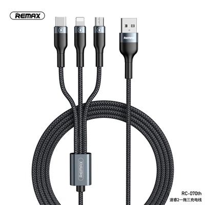 RE*MAX/Ruiliang IOS/Android/Type-c три в одном USB-кабель для передачи данных мобильный телефон зарядка