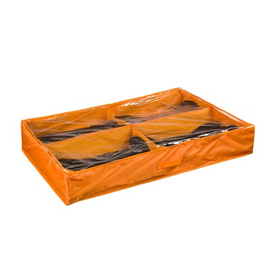 Короб для хранения обуви "Апельсин" 4 секции, Д940 Ш600 В150, оранжевый купить, отзывы, фото, доставка - sp-garden.ru cовместные покупки для сада