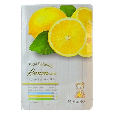 Meloso / Маска тканевая для лица с экстрактом лимона. 25гр./10 шт.