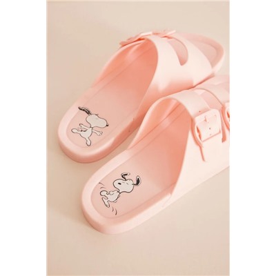 Sandalias inyectadas rosa Snoopy