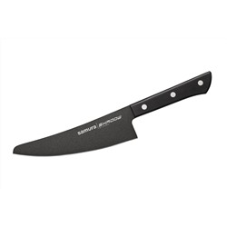 SH-0083/K Нож кухонный "Samura SHADOW" малый Шеф с покр. Black-coating 166 мм, AUS-8, ABS пластик