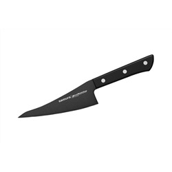 SH-0028/K Нож кухонный "Samura SHADOW" совр. универсальный Black-coating 146мм, AUS-8, ABS пластик